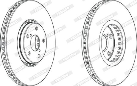 Диск гальмівний FERODO DDF1957RC-1