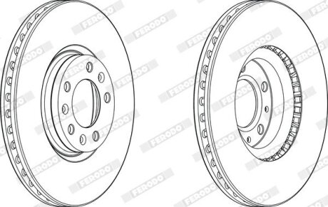 Тормозной диск FERODO DDF2156C