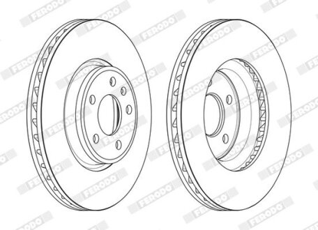 Диск гальмівний FERODO DDF2596C-1
