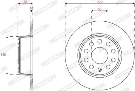 Диск тормозной FERODO DDF2825C