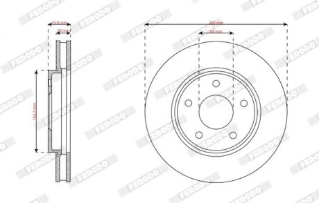 Тормозной диск FERODO DDF2908C