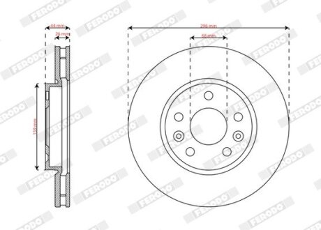 Тормозной диск FERODO DDF2952C