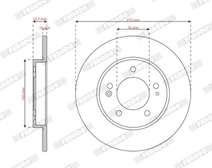 Тормозной диск FERODO DDF2983C