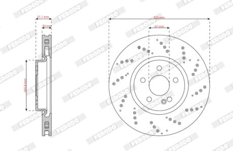 Тормозной диск FERODO DDF3081C (фото 1)