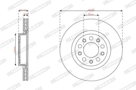 Тормозной диск FERODO DDF3085C