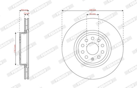 Тормозной диск FERODO DDF3101C