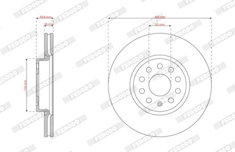 Тормозной диск FERODO DDF3121C