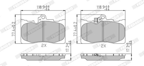 Колодки тормозные дисковые FERODO FDB4216