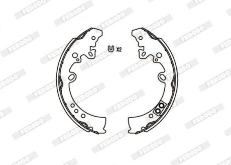 Колодки гальмівні барабанні FERODO FSB4010
