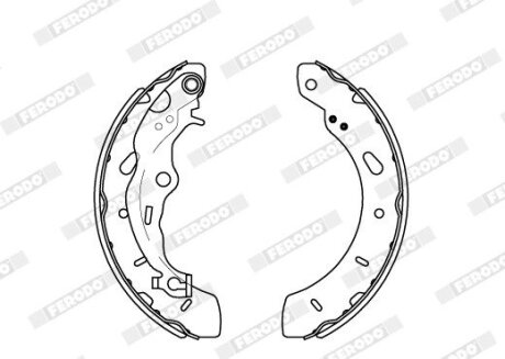 Тормозные колодки барабанные FERODO FSB4164