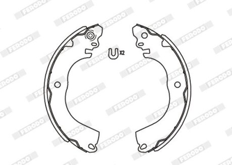 Тормозные колодки барабанные FERODO FSB4166