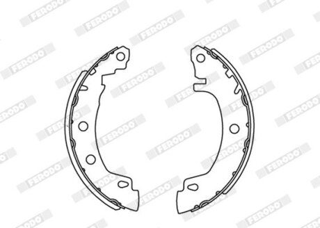 Комплект гальмівних колодок з 4 шт. барабанів FERODO FSB544