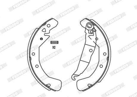 Колодки тормозные барабанные FERODO FSB545