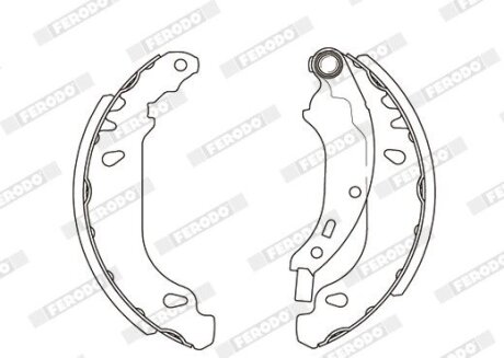 Колодки гальмівні барабанні FERODO FSB584