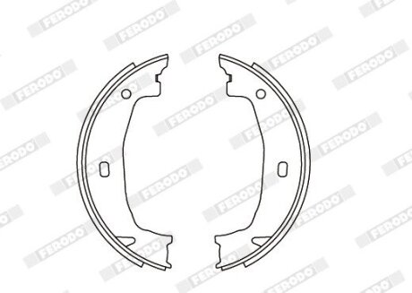 Тормозные колодки барабанные FERODO FSB592