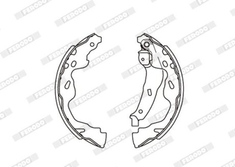 Колодки тормозные барабанные FERODO FSB672