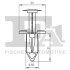 Кліпса кріплення (затискач) Fischer Automotive One (FA1) 11-20020.5 (фото 2)