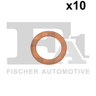 Уплотнительное кольцо компл. 10 шт 12.0*18.0*1.0 mm((выр-во Fischer) Fischer Automotive One (FA1) 547.870.010 (фото 1)