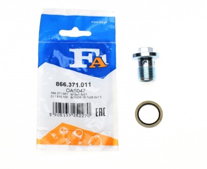 Пробка піддону + ущільнювач Fischer Automotive One (FA1) 866.371.011