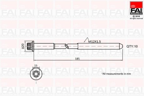 К-кт гвинтів SANTA FE II (CM) 06- 2.2 CRDI Fischer Automotive One (FA1) B2129