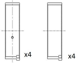 Вкладиші шатунні (0.50) Peugeot 206/306/307 1.4 16V 03- Fischer Automotive One (FA1) BB2045-050