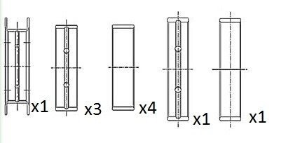 Вкладыши коренные (+0.50) Ford Tranzit 2.0DTI /2.4DTI 02- Fischer Automotive One (FA1) BM1020-050 (фото 1)