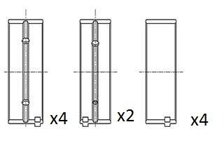 Вкладыши коренные (.010") Ford 1.8D/TD/Tdci Fischer Automotive One (FA1) BM1043-010 (фото 1)