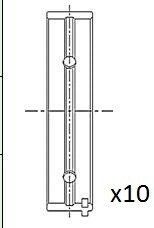 Вкладыши коренные (0.10) Fiat Palio/Punto 1.2 03- Fischer Automotive One (FA1) BM1052-010 (фото 1)