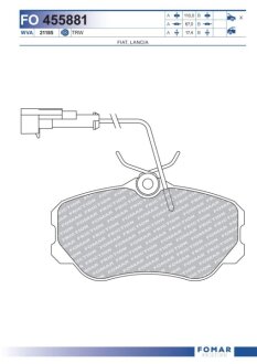 Колодки гальмівні дискові FOMAR FO 455881