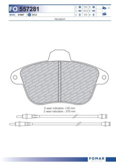 Колодки тормозные дисковые FOMAR FO 557281