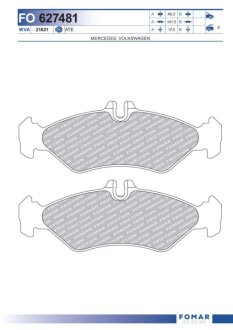 Колодки гальмівні дискові FOMAR FO 627481