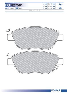 Колодки гальмівні дискові FOMAR FO 827581 (фото 1)