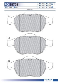 Колодки гальмівні дискові FOMAR FO 897081