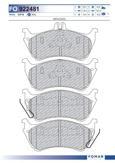Колодки гальмівні дискові FOMAR FO 922481