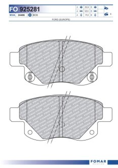 Колодки тормозные дисковые FOMAR FO 925281