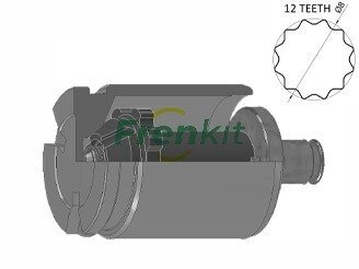 Поршень гальмівного супорту RENAULT Megane IV 16-, Scenic III 09-16, Espace 15-; FIAT 500X 15-; MERCEDES-BENZ A-Class W176 12-18, GLA X156 13-20, CLA 13-19; NISSAN X-Trail T32 14-21, Qashqai 14-22, Rogue T32 13-20; OPEL Insignia 17-22; JEEP Renegade FRENKIT K385202T