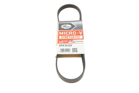 Поликлиновые ремни Micro-V StretchFit (Выр-во) Gates 5PK761SF