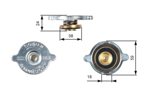 Пробка радиатора Gates RC125