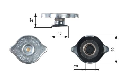 Крышка радиатора Gates RC217