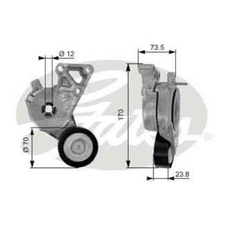 Роликовый модуль натяжителя ремня Gates T38148