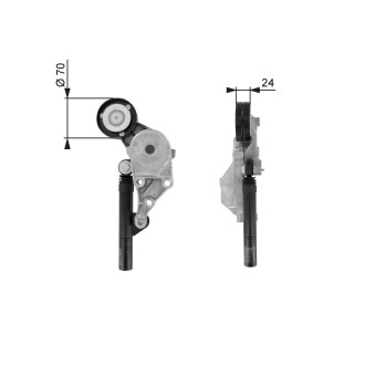 Роликовый модуль натяжителя ремня Gates T38192