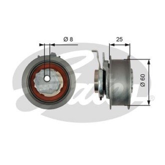 Натягувачі ролики приводу ГРМ Gates T43247