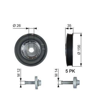 Шкив Gates TVD1007A