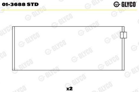 Підшипник ковзання Glyco 01-3688 STD