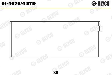 Вкладыши Glyco 01-4079/4 STD