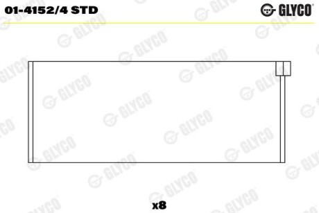 Вкладиші Glyco 01-4152/4 STD