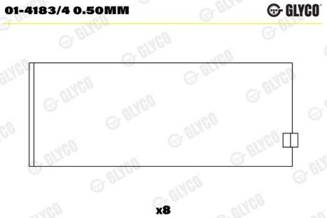 ПОДШИПНИК скольжения Glyco 01-4183/4 0.50MM