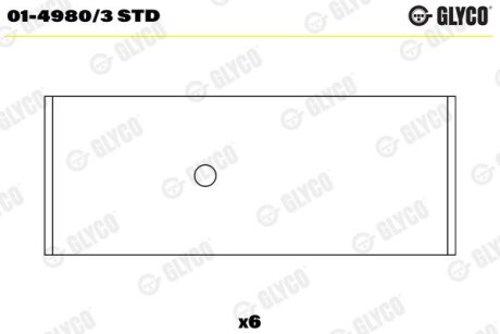 Комплект вкладышей двигателя Glyco 01-4980/3 STD