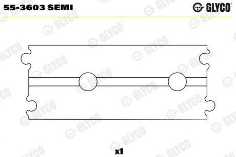 Підшипник ковзання Glyco 55-3603 SEMI (фото 1)