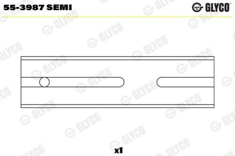 Підшипник ковзання Glyco 55-3987 SEMI